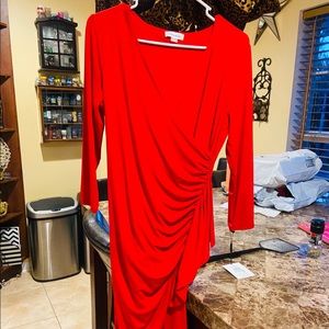 Sexy red Calvin Klein Wrap Dress